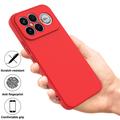 Custodia in silicone liquido con cinghia a mano per Xiaomi Redmi K90 Pro Max/Poco F8 Ultra - Rossa