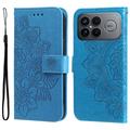 Custodia a portafoglio per Xiaomi Redmi K90 Pro Max/Poco F8 Ultra serie Mandala - Blu