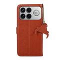 Xiaomi Redmi K90 Pro Max/Poco F8 Ultra Custodia in pelle a portafoglio con RFID - Marrone