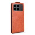 Xiaomi Redmi K90/Poco F8 Pro Custodia verticale con supporto - Marrone