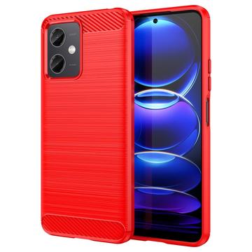 Custodia in TPU spazzolato per Xiaomi Redmi Note 12/Poco X5 - Fibra di carbonio