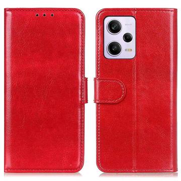 Custodia a portafoglio per Xiaomi Redmi Note 12 Pro con chiusura magnetica - Rosso