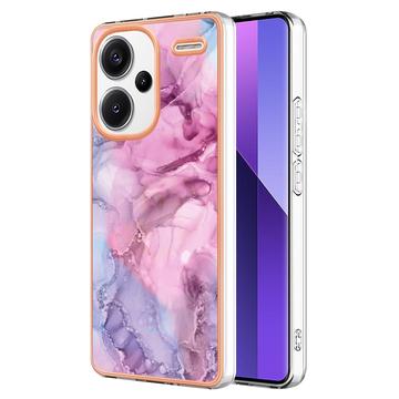 Custodia in TPU IMD Electroplated Marble Pattern per Xiaomi Redmi Note 13 Pro+ - Blu / Rosa