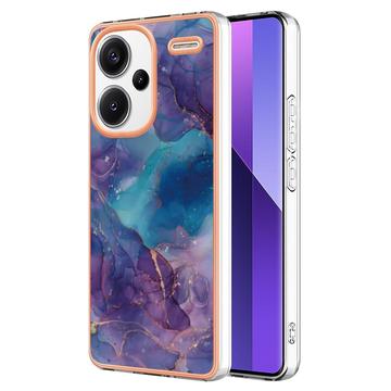 Custodia in TPU elettrolitico per Xiaomi Redmi Note 13 Pro+ con motivo marmorizzato IMD - viola