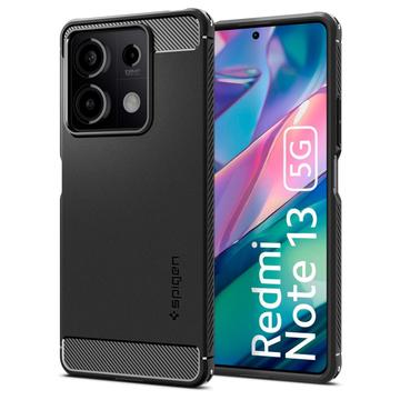 Custodia in TPU Xiaomi Redmi Note 13 Spigen Rugged Armor - Nera