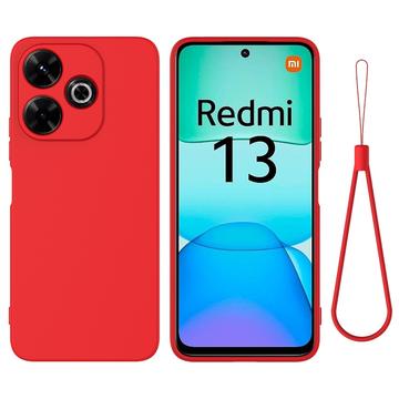 Custodia in Silicone Liquido per Xiaomi Redmi Note 13R/Redmi 13/Poco M6 4G - Rossa