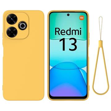 Custodia in Silicone Liquido per Xiaomi Redmi Note 13R/Redmi 13/Poco M6 4G - Gialla