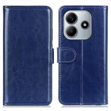 Custodia a portafoglio con chiusura magnetica per Xiaomi Redmi Note 14 4G - Blu
