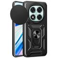 Custodia ibrida con anello rotante e protezione per fotocamera per Xiaomi Redmi Note 14 Pro 5G/Poco X7 - Nera