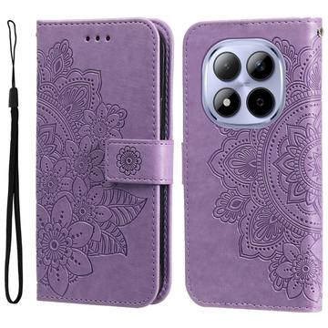 Custodia a portafoglio per Xiaomi Redmi Note 15 Pro 5G serie Mandala - Viola