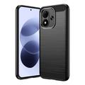 Custodia in TPU spazzolato per Xiaomi Redmi Note 17 4G/5G - Fibra di Carbonio