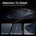 Custodia in TPU spazzolato per Xiaomi Redmi Note 17 4G/5G - Fibra di Carbonio - Blu