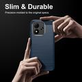 Custodia in TPU spazzolato per Xiaomi Redmi Note 17 4G/5G - Fibra di Carbonio - Blu