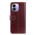 Xiaomi Redmi Note 17 4G/5G Custodia a portafoglio con supporto - Marrone