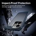 Custodia in TPU spazzolato per Xiaomi Redmi Note 17 Pro - Fibra di Carbonio - Blu