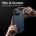 Custodia in TPU spazzolato per Xiaomi Redmi Note 17 Pro - Fibra di Carbonio - Blu