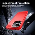 Custodia in TPU spazzolato per Xiaomi Redmi Note 17 Pro - Fibra di Carbonio - Rossa