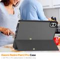 Custodia Smart Folio per Xiaomi Redmi Pad 2 Pro/Poco Pad M1 Serie Tri-Fold - Grigia