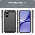 Custodia in TPU spazzolato per Xiaomi Redmi Turbo 5/Poco X8 Pro - Fibra di Carbonio - Nera