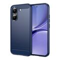 Custodia in TPU spazzolato per Xiaomi Redmi Turbo 5/Poco X8 Pro - Fibra di Carbonio - Blu