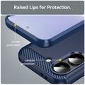 Custodia in TPU spazzolato per Xiaomi Redmi Turbo 5/Poco X8 Pro - Fibra di Carbonio - Blu