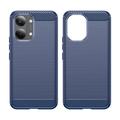 Custodia in TPU spazzolato per Xiaomi Redmi Turbo 5 Max/Poco X8 Pro Max - Fibra di Carbonio - Blu
