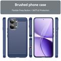 Custodia in TPU spazzolato per Xiaomi Redmi Turbo 5 Max/Poco X8 Pro Max - Fibra di Carbonio - Blu