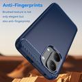 Custodia in TPU spazzolato per Xiaomi Redmi Turbo 5 Max/Poco X8 Pro Max - Fibra di Carbonio - Blu