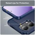 Custodia in TPU spazzolato per Xiaomi Redmi Turbo 5 Max/Poco X8 Pro Max - Fibra di Carbonio - Blu