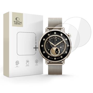 Protezione dello schermo in vetro temperato Xiaomi Watch S4 Tech-Protect Glass Fit+ - 41mm - 2 pz. - Chiaro