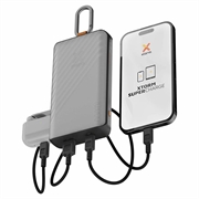 Xtorm Go2 Series Powerbank solare/torcia da 10000mAh - 20W, USB-C, USB-A - Nero