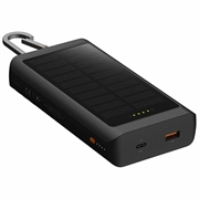 Xtorm Go2 Series Powerbank solare/torcia da 10000mAh - 20W, USB-C, USB-A - Nero