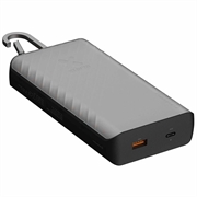 Xtorm Go2 Series Powerbank solare/torcia da 10000mAh - 20W, USB-C, USB-A - Nero