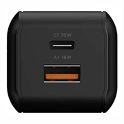 Caricabatterie da parete Xtorm NextGen GaN3 Ultra da 70W - USB-C PD/USB-A - Nero