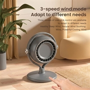 Ventilatore turbo senza pale Y-3 a 3 velocità - 2400mAh - Grigio titanio