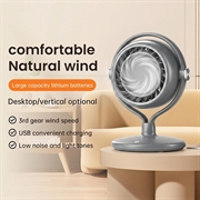 Ventilatore turbo senza pale Y-3 a 3 velocità - 2400mAh - Grigio titanio