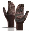 Y0046 1 paio di uomini inverno in maglia antivento guanti caldi Touchscreen Texting guanti con polsino elastico