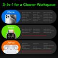 Y222 Caricabatterie wireless magnetico MagSafe 3-in-1 ultracompatto da 15W