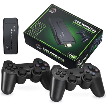 Y3 Lite Video Game HDMI Stick con doppio controller wireless 2.4G - 3000 giochi integrati, 32G