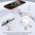 Caricabatterie MagSafe 3 in 1 Y333 per iPhone, AirPods, Apple Watch - 15W - Bianco
