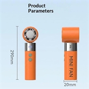 Ventilatore portatile pieghevole Y41 con batteria da 3000mAh - Arancione