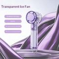 Ventilatore portatile trasparente Y59 con raffreddamento a semiconduttori - 3000mAh - Viola