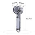 Ventilatore portatile trasparente Y59 con raffreddamento a semiconduttori - 3000mAh - Bianco