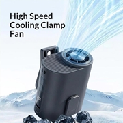 Ventilatore da cintura a clip Y66 per semiconduttori con display digitale - Nero