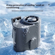 Ventilatore da cintura a clip Y66 per semiconduttori con display digitale - Nero