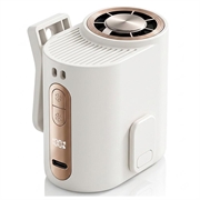 Ventilatore da cintura a clip Y66 per semiconduttori con display digitale - Bianco