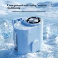 Ventilatore da cintura a clip Y66 per semiconduttori con display digitale - Blu