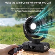 Ventilatore portatile da tenda da campeggio Y7 con luce LED