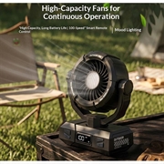Ventilatore portatile da tenda da campeggio Y7 con luce LED