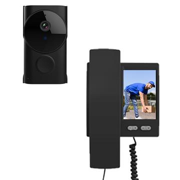 Kit videocitofono resistente all\'acqua Y9-KP1 IP44 - Audio bidirezionale e visione notturna - Nero